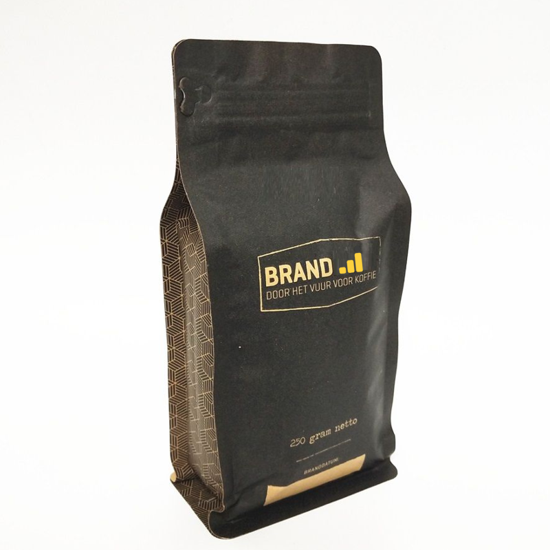 250g kraft paper flat bottom coffee bags