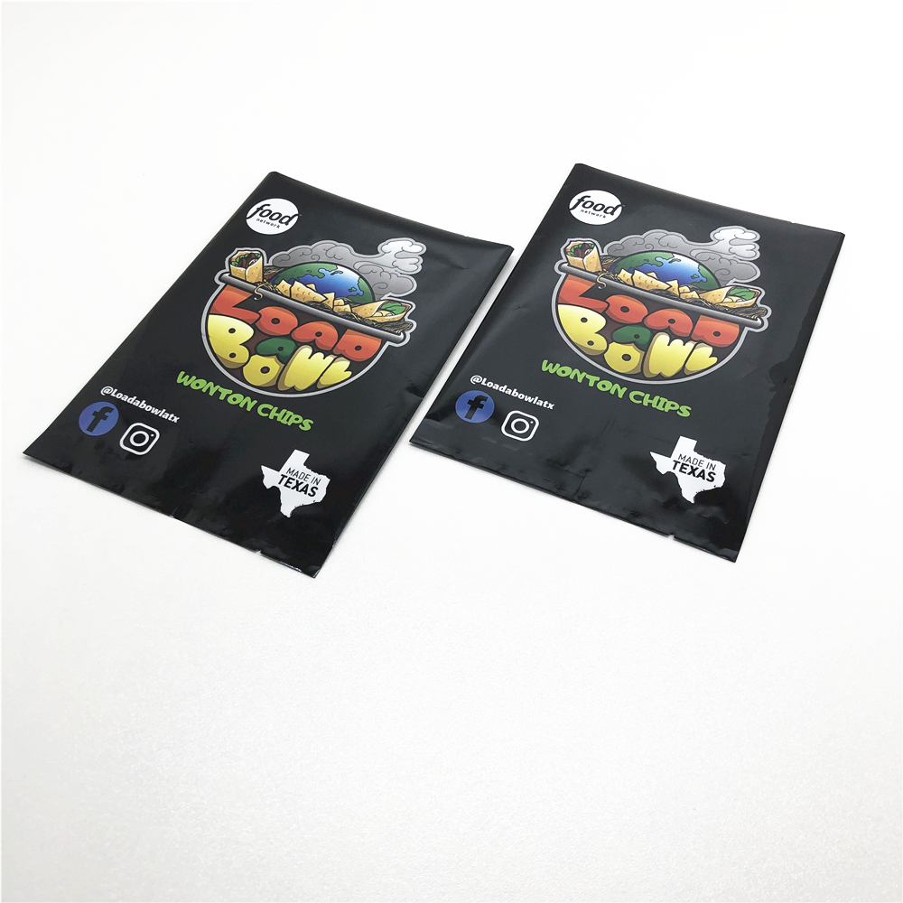 CMYK custom printed back seal pillow pouches to pack snack