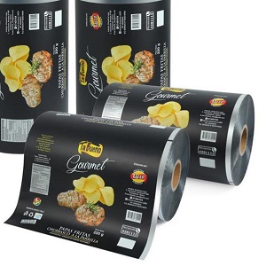 Economic printed snack packaging rollstocks