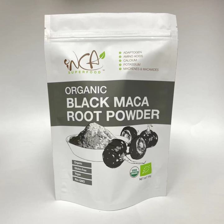 Stand Up Pouches For Black Maca Root powder Packaging