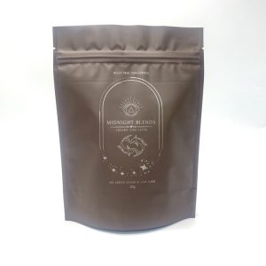 200g leaf tea stand up pouch packaging bags with foil lining