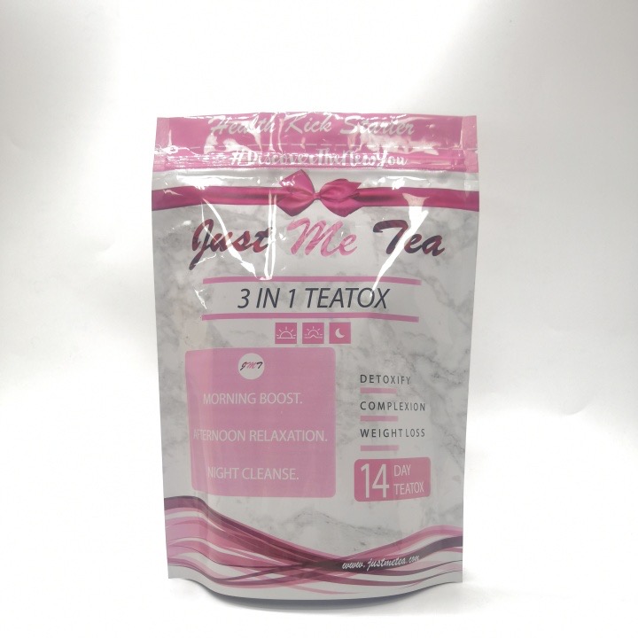 3 IN 1 TEATOX or Detox Tea Packaging Pouches Customization