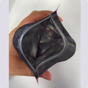 Smell proof three side sealed flat bag