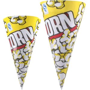 Popcorn packaging cone