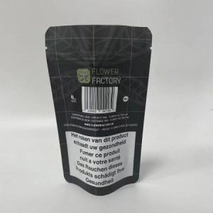 Strawberry Haze CBD flower packaging bag with round corner