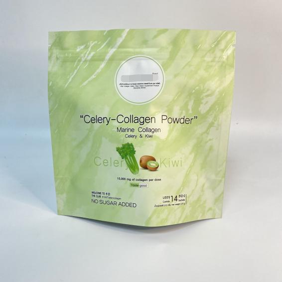 210gram Superfoods Powder Packaging in Stand Up Pouches for Celery Collagen Powder