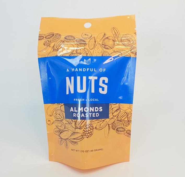 1.7 Ounces Or 48 Grams Of Almonds In Stand-up Pouch Style Packaging