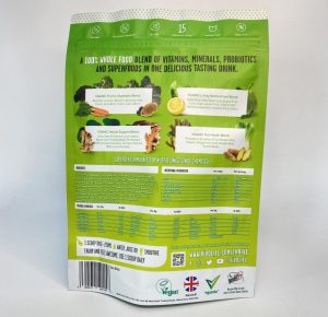 Printed Stand-up pouch Doybags for 240g Superfoods powder