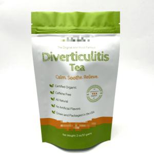 2oz_57g diverticulitis tea packaging bag stand up pouches
