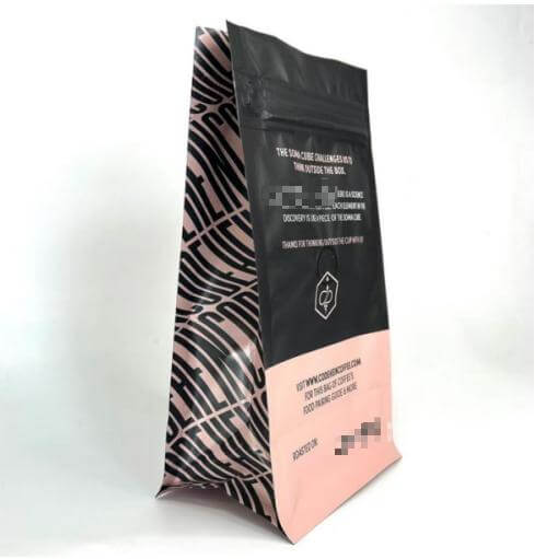8oz Coffee Bags Packaging Custom Printed Flat Bottom Bag3