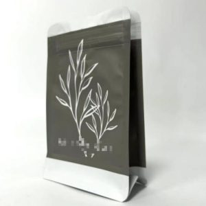 0.5lb Coffee Custom Printed Flat Bottom bags with easy tear zipper and air valve1