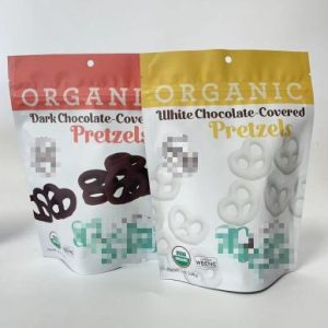 200g Organic Chocolate Covered Pretzels Stand Up Pouches