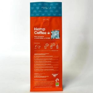 200gram Hemp Coffee Custom Printed box bags or Flat Bottom Coffee Bags2