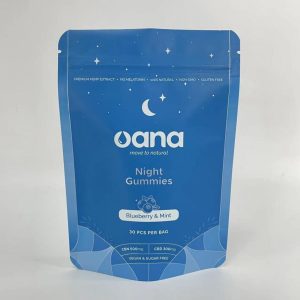 CBD_THC Infused Night Gummies Custom Print Packaging Bag
