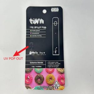 Cannabis Vape Packaging Custom Printed 3 side sealed bags1