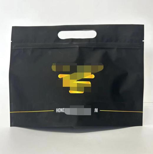 Cannabis packaging stand up pouches as retail bags for dispensaries