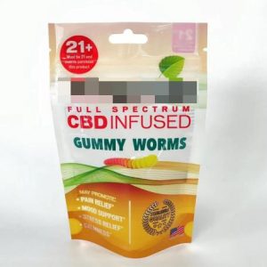 CBD-infused gummy worms Packaging Bag