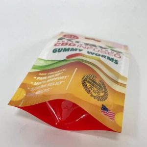 CBD-infused gummy worms Packaging Bag button