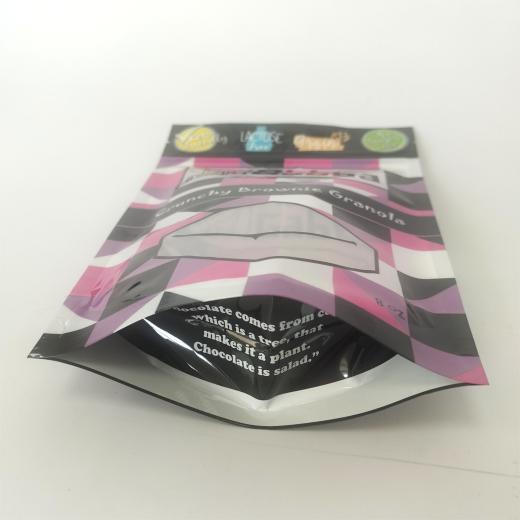stand-up with shaped front window packaging bags