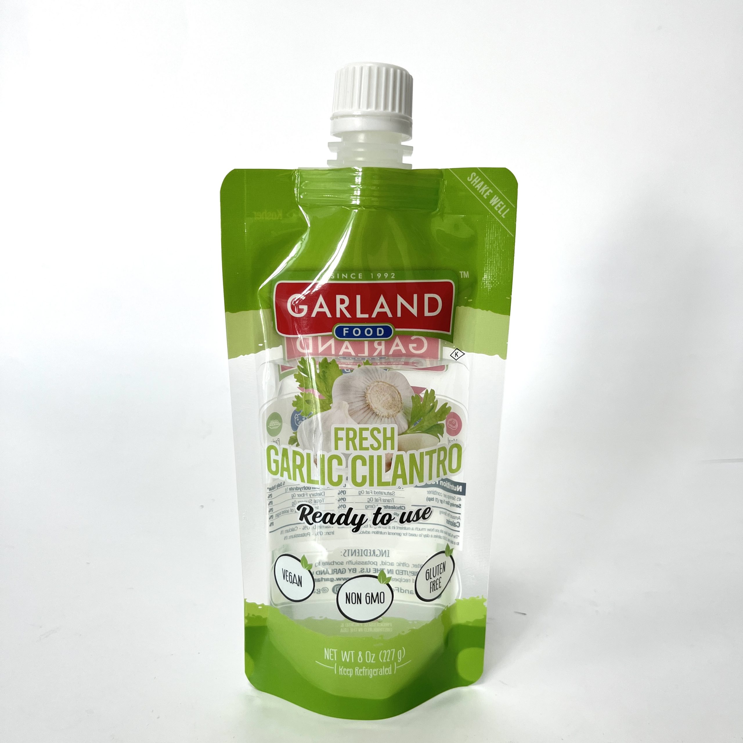 Premium Spout Pouch Stand-up Bag for Customized Garlic Cilantro Spice Packaging