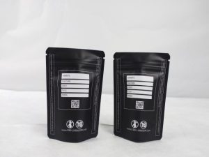 Simple all black stand up bag