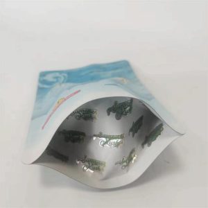 cannabi matte blue stand up bag