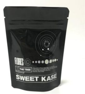 Cannabis stand-up pouch with zip in laser finish