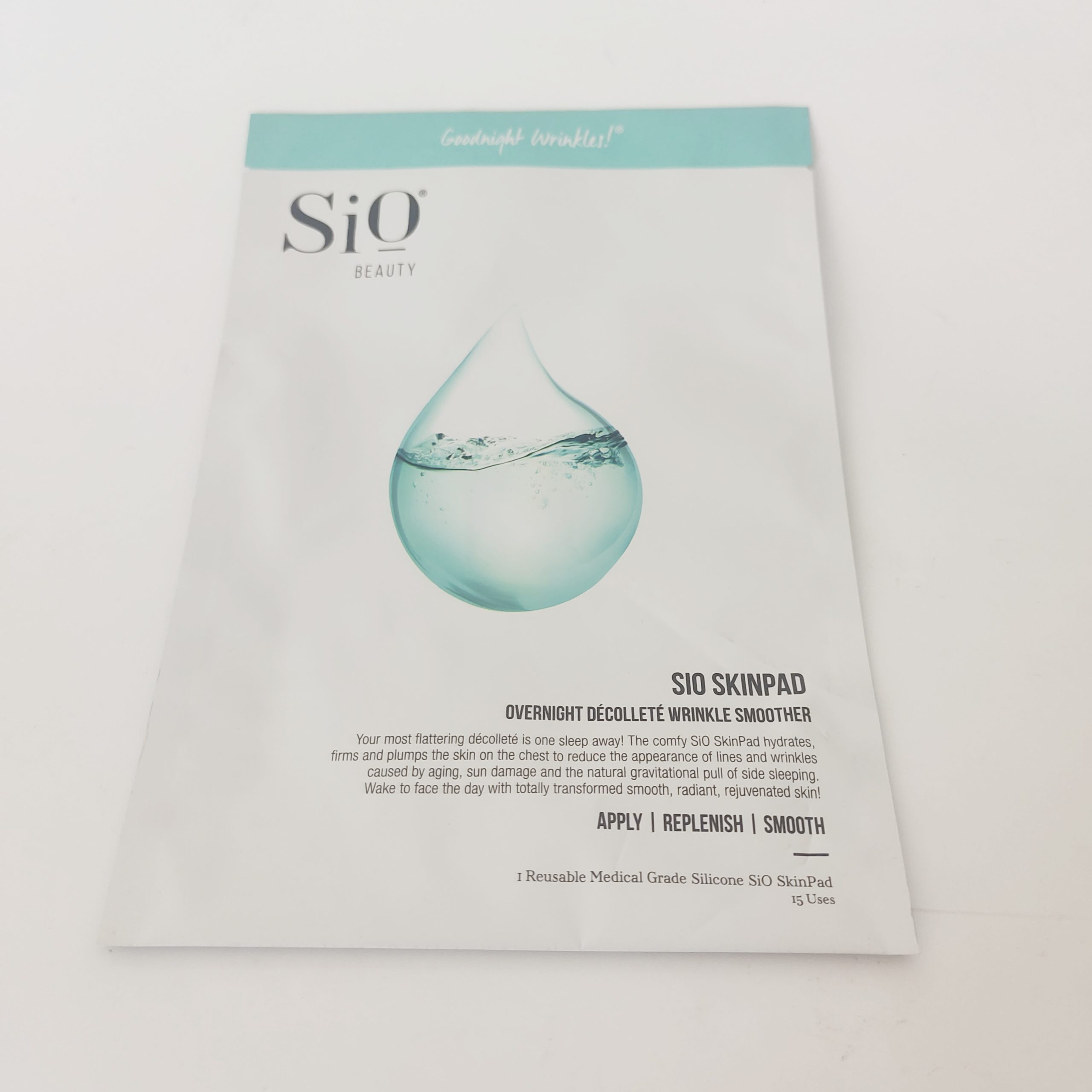 1 pc skin pad packaging film with top side opening for chest cosmetic packaging