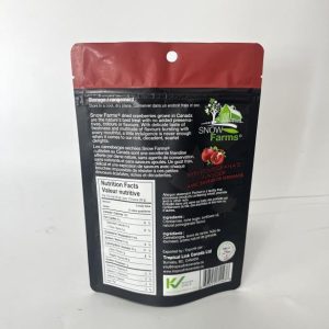hole for 75g dried cranberries