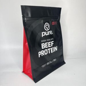 Flat bottom bag with zipper