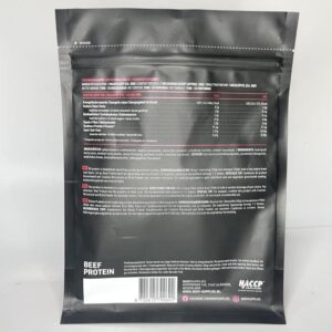 Flat bottom bag with zipper back