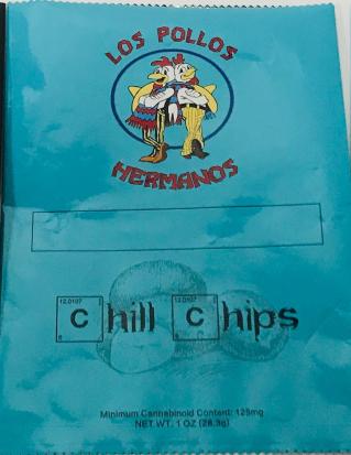 Glossy Blue Potato Chips Pillow Bags