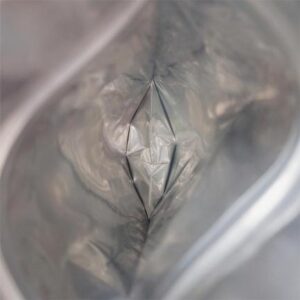 custom printed blue stand up bag