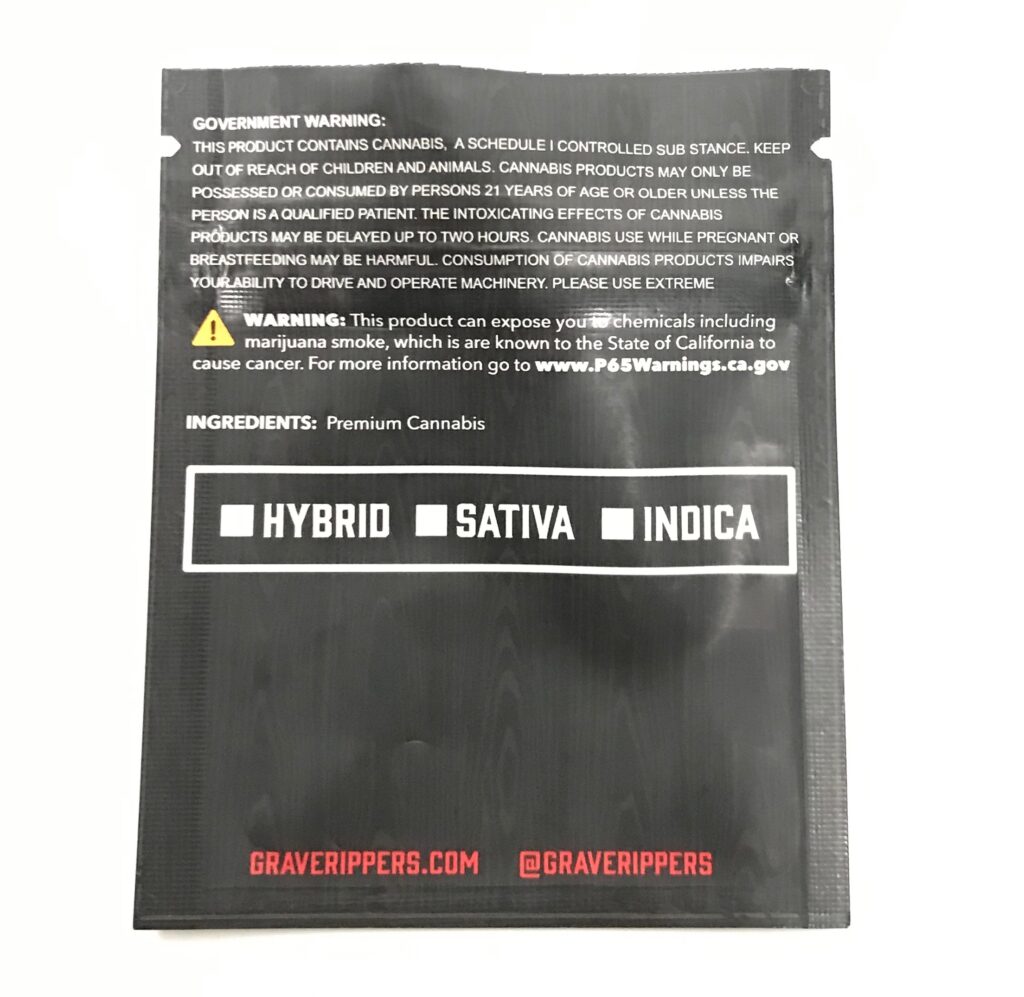 1 gram UV Spot matte black lock bag with three-side seal