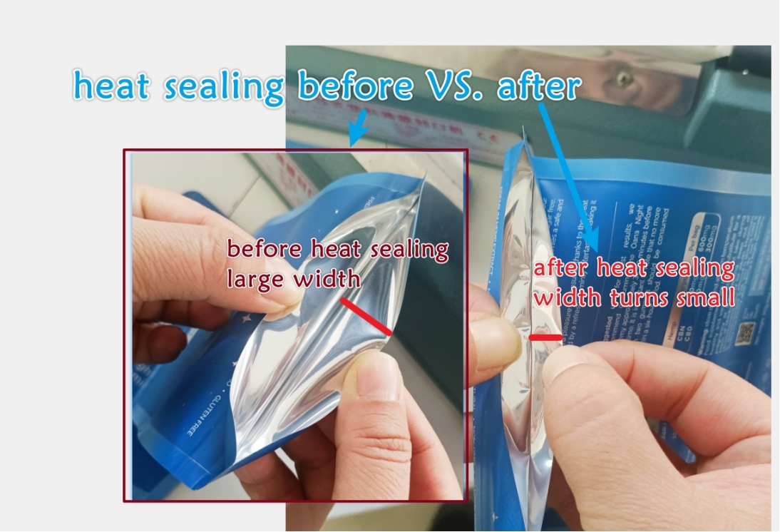 heat sealing before VS. after