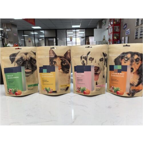 Frozen Pet Food Specialties Pouch with Window and Aluminium Plating Frozen Pet Food Specialties Pouch with Window and Aluminium Plating
