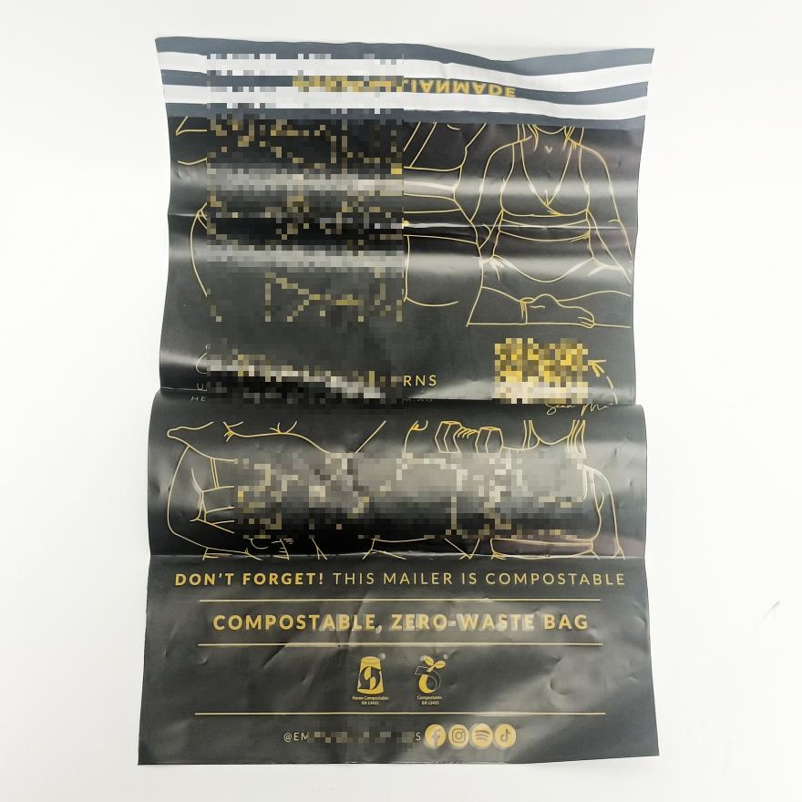 PLA corn starch printed packaging bags for fitness tools and clothes products