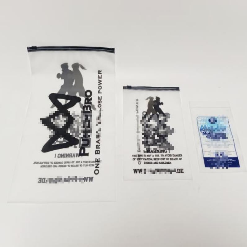 single layer PE printed slider zipper bag and regular zipper bag