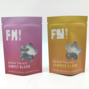 Edible Florets Kraft Paper Stand-up Bags with Shaped Window