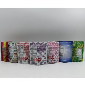 THC Gummies Digital Printed Mylar Bags with Childproof Zipper