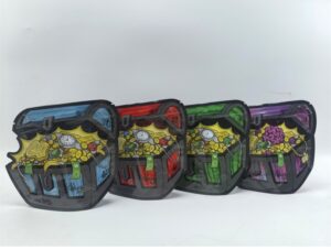 Glossy Shaped Die-cut Stand-up Bags for CBD Mini Buds