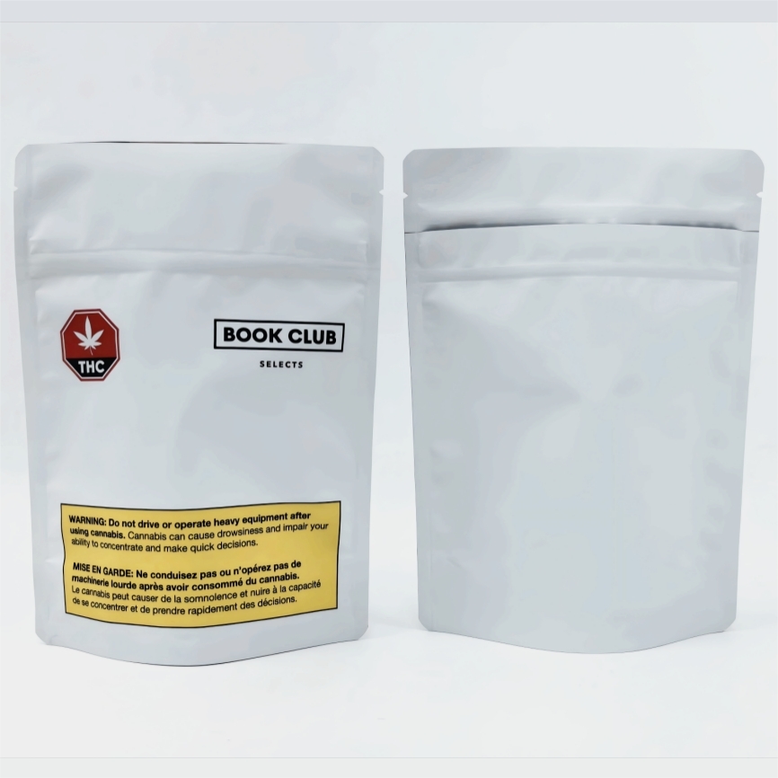 Custom Printed Soft Touch Finish High Barrier Stand Up Pouch with Child Resistant Zipper for THC Packaging
