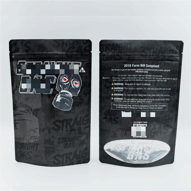 Digital Printing Custom Stand Up Pouch with UV Spot Finish for Hemp Flower Product Packaging