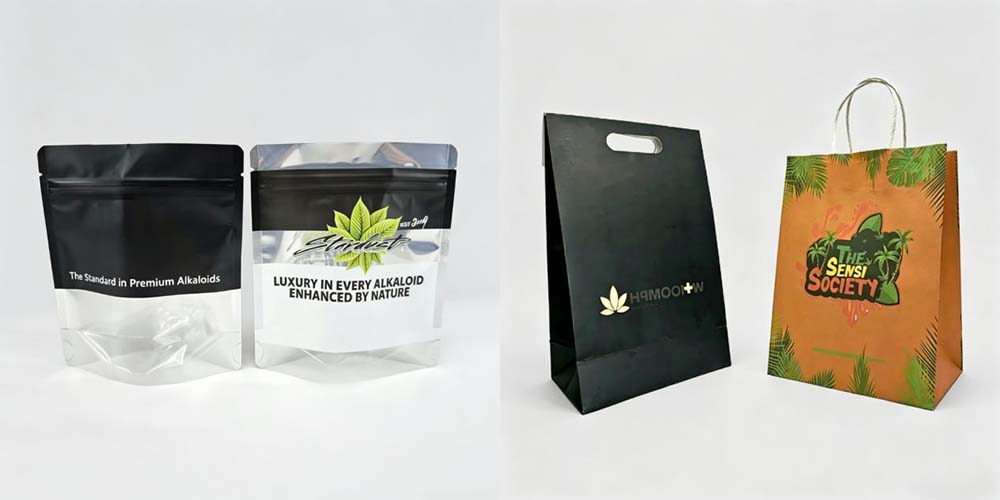 Recyclable cannabis packaging bags
