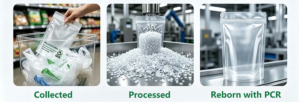How PCR Resin Moves from Curbside Bin to Packaging Film